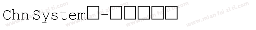 Chn System字字体转换